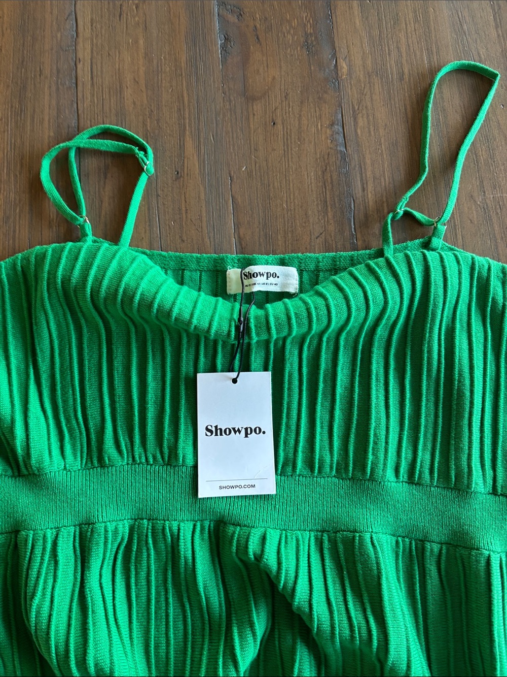 Showpo Green Ribbed Midi Dress - Picture 5 of 5